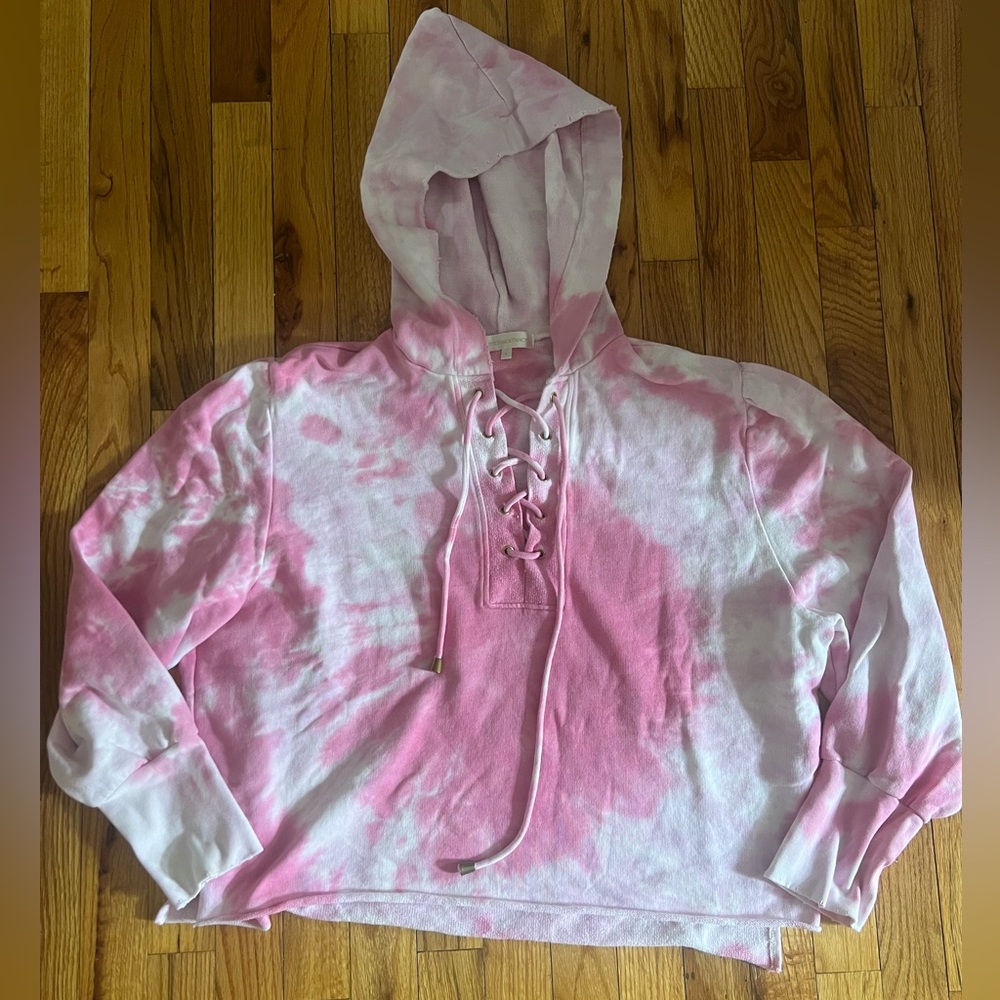 LoveShackFancy Pink Tie Dye Hoodie
